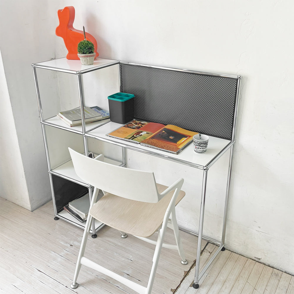 【下北沢店】USMハラー USM Haller モジュラーファニチャー 2列3段 デスク オープンシェルフ W112×D37cm ホワイト×ブラックカラー スイス 買取させていただきました。