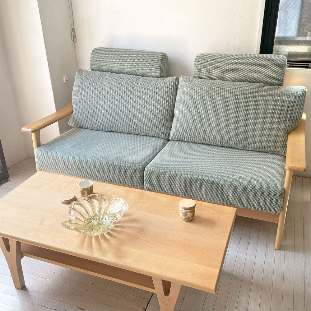 イバタインテリア Ibata interior メープルリッチ Maple Rich 3シーターソファ W178cm ヘッドレスト×2～木の温もりを感じる上質な座り心地～