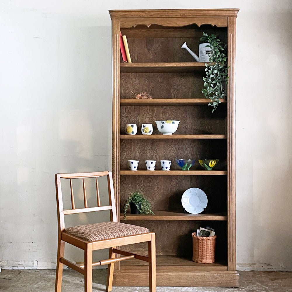 山室家具製作所 エスポアール ESPOIR No.115 オープン書棚850 6段 ブックシェルフ 本棚 ナラ材 H180cm 国産家具  ～ ヴィンテージの雰囲気を日常に ～
