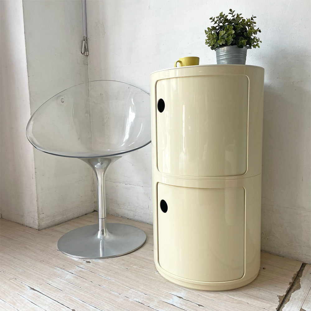 【下北沢店】カルテル Kartell ラウンドエレメント Round Element ホワイト 2段 チェスト アンナ・カステッリ・フェリエーリ イタリア 買取させていただきました。