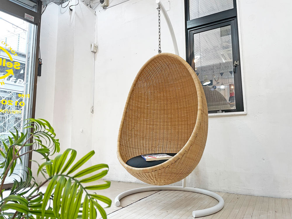 ヤマカワラタン yamakawa ハンギングエッグチェア HANGING EGG CHAIR C-326 スチールスタンド付き ナナ・ディッツェル 合計定価￥396,000- ～たまごでリラックス～