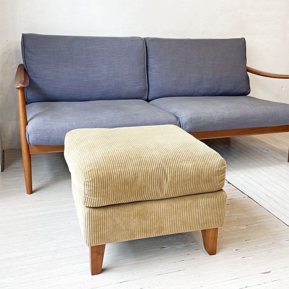 【下北沢店】トラックファニチャー TRUCK FURNITURE エフケーソファ トリム FK SOFA TRIM オットマン コーデュロイ グリーン ウォールナット無垢材 買取させていただきました。