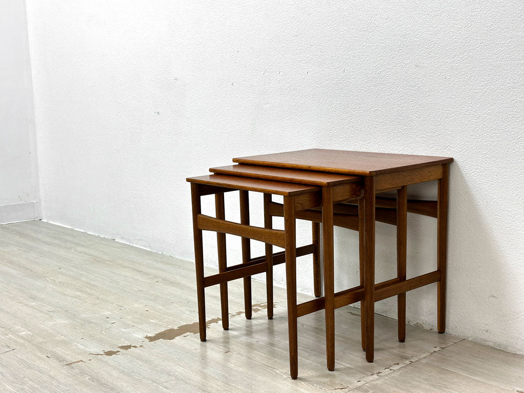 アンドレアス・タック Andreas Tuck ネストテーブル AT-40 チーク×オーク材 ハンス J.ウェグナー Hans J. Wegner 北欧ビンテージ  買い取りしました。