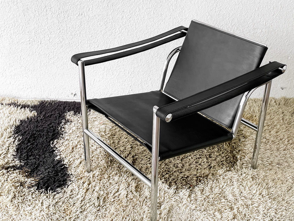 カッシーナ イクスシー Cassina ixc. LC1 スリングチェア 本革 ブラック ル・コルビュジェ Le Corbusier レザー張替え済み 定価￥528,000- ～ 合理的な美しさ ～