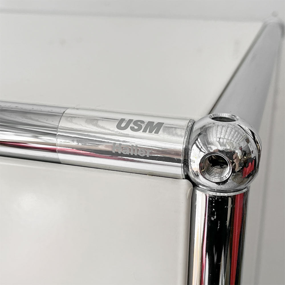 ユーエスエムハラー USM Haller モジュラーファニチャー キャビネット シェルフ 1列5段 ドロワー+ドロップダウン+エクステンションシェルフ×2+フリップアップ～ハラーらしい一台～