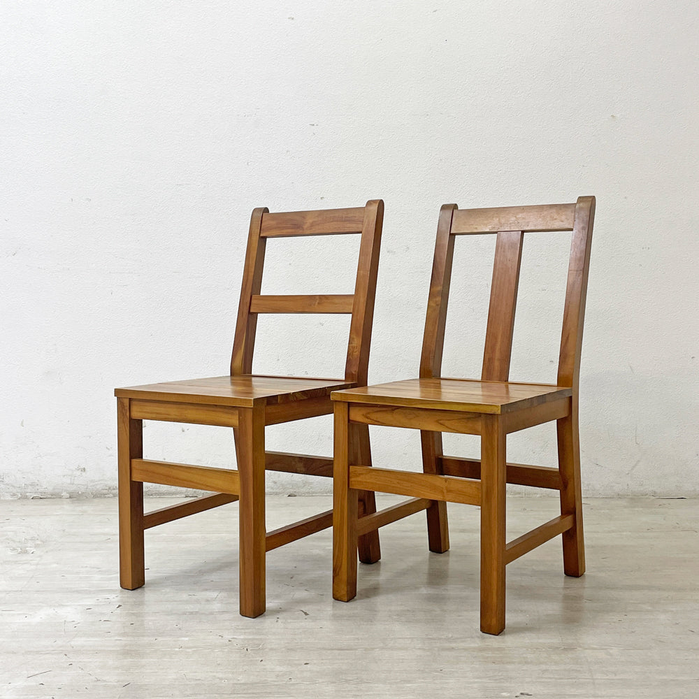 【祖師ヶ谷大蔵店】ウニコ unico ブレス BREATH ダイニングチェア 2脚セット ボーダーバック ラインバック チーク無垢材 合計定価￥39,600- 廃番 買取させていただきました。