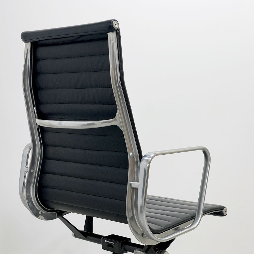 ハーマンミラー Herman Miller アルミナムグループ エグゼクティブチェア ハイバック レザーシート 本革 ブラック 5本脚 C&Rイームズ ミッドセンチュリー ～いろいろ座りくらべても、やっぱりコレになる～