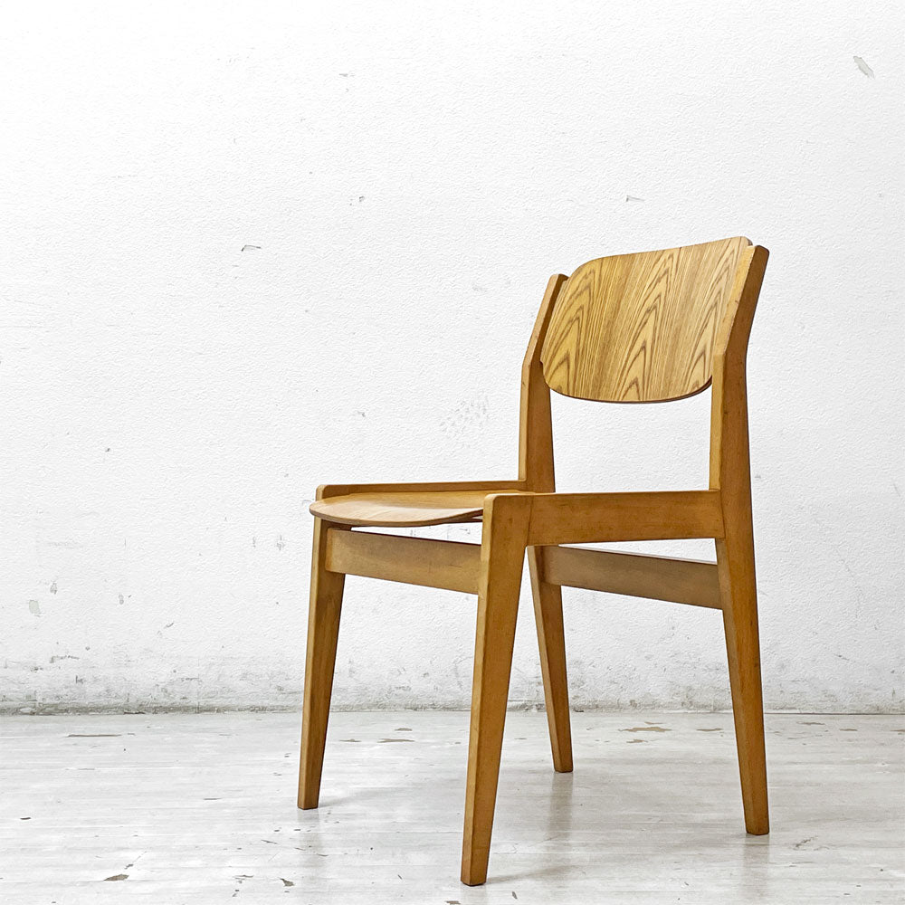 【祖師ヶ谷大蔵店】天童木工 TENDO ブックチェア ダイニングチェア 図書館椅子 オーク×ビーチ材 水之江忠臣 ジャパンビンテージ ミッドセンチュリー 買取させていただきました。