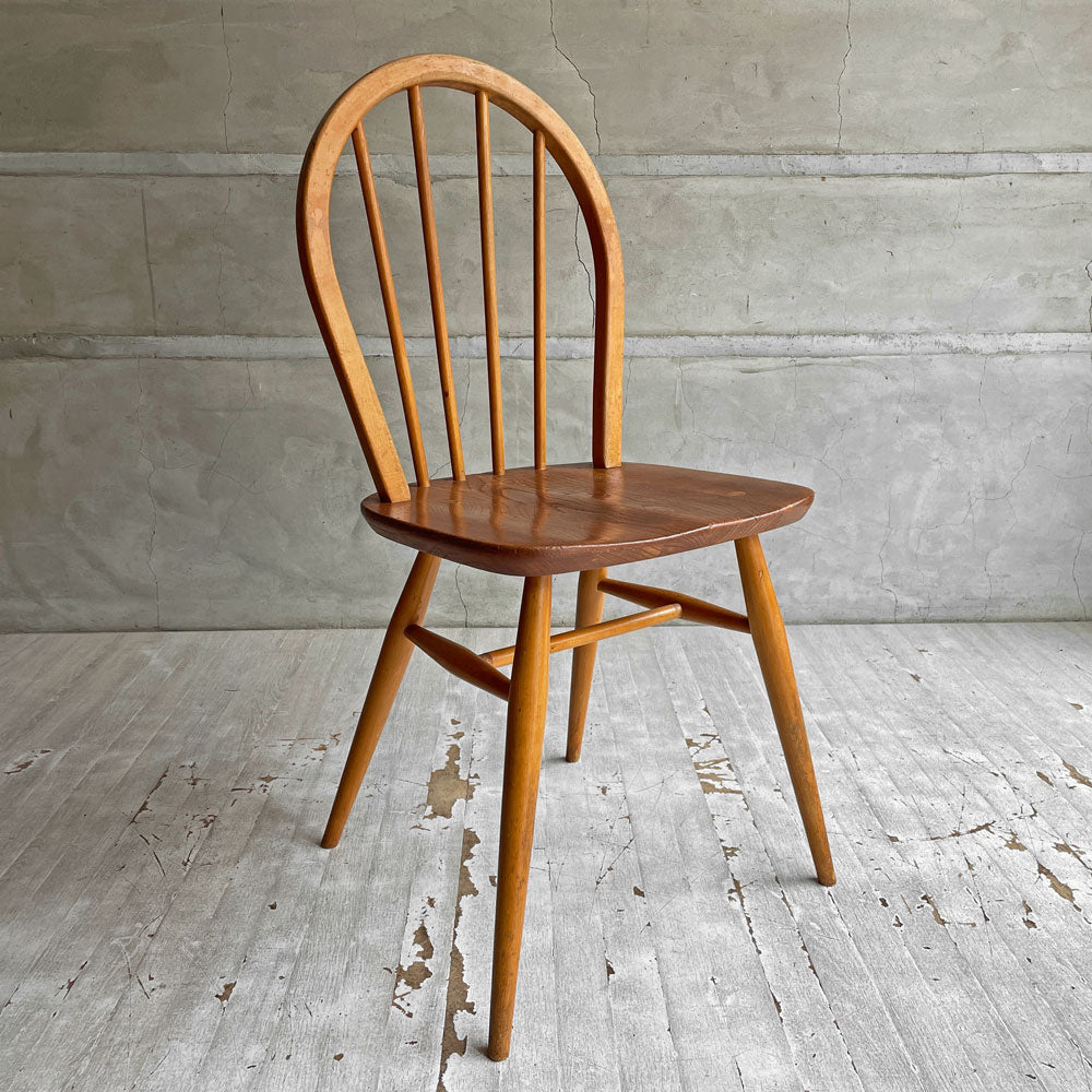 【学芸大学店】アーコール Ercol フープバックチェア ダイニングチェア スポークバック エルム材×ビーチ材 UKビンテージ 英国家具 買取させていただきました。