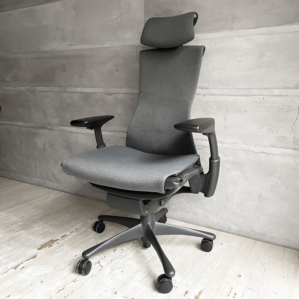 【学芸大学店】ハーマンミラー Herman Miller エンボディチェア Embody ヘッドレスト付き デスクチェア オフィスチェア シンクダークカーボン ファブリック ジェフ・ウェバー＆ビル・スタンフ ♪ 買取させていただきました。