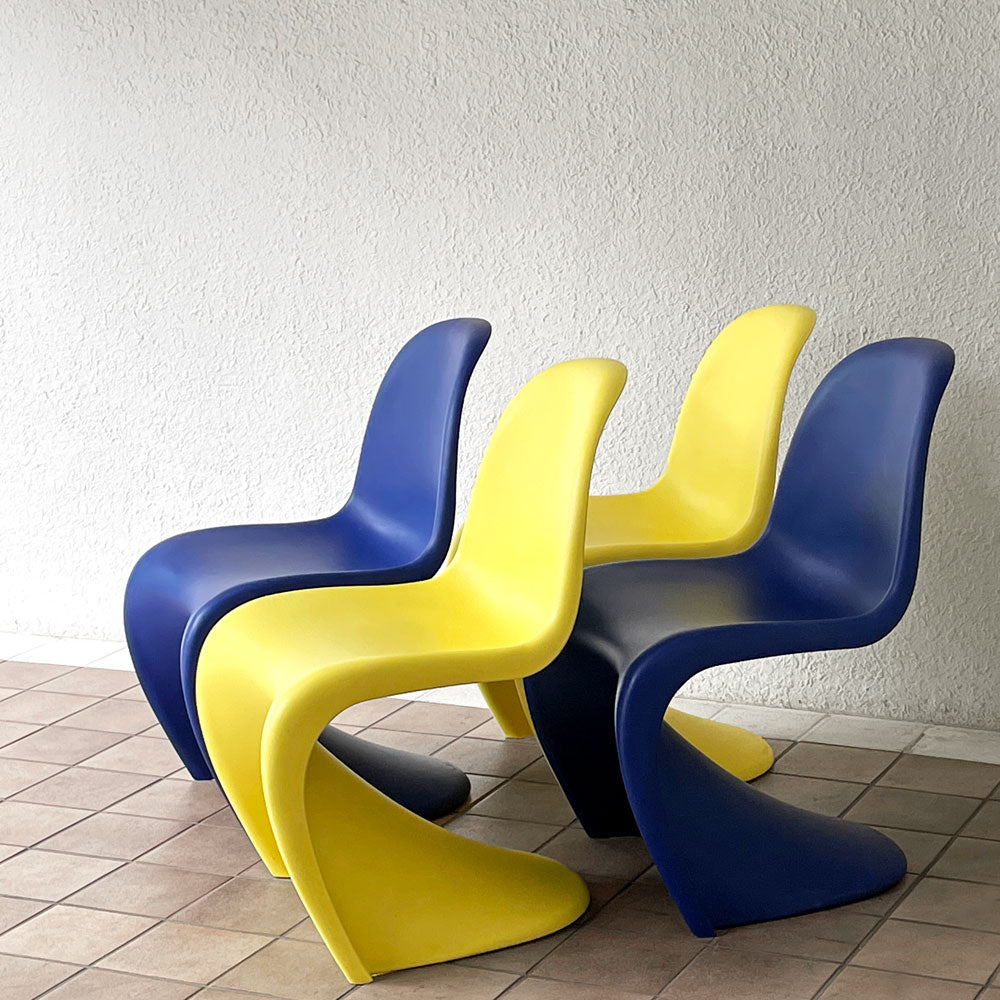 【用賀店】ヴィトラ vitra パントンチェア スタッキングチェア イエロー,ブルー ヴェルナー・パントン ミッドセンチュリー 定価58,300円 計4脚 買取させていただきました。