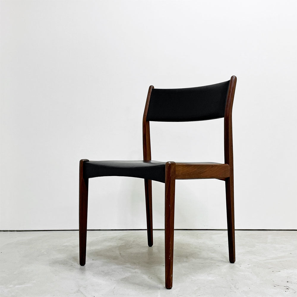 【祖師ヶ谷大蔵店】デンマークビンテージ Danish Vintage チーク材 ダイニングチェア PVCレザー ブラック 北欧家具 買取させていただきました。