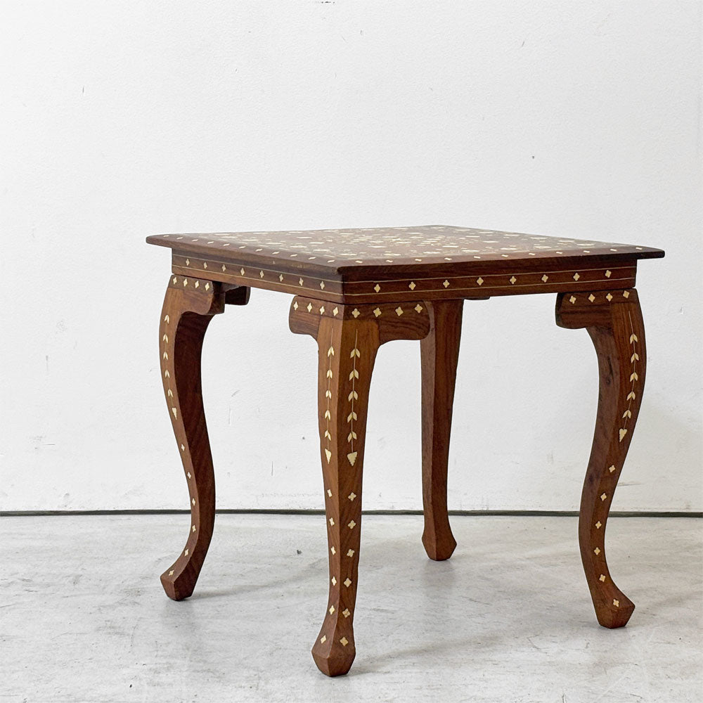 【祖師ヶ谷大蔵店】アジアン ビンテージ スタイル Asian Vintage Style アジアン家具 象嵌 サイドテーブル クラシカルデザイン W40cm 買取させていただきました。