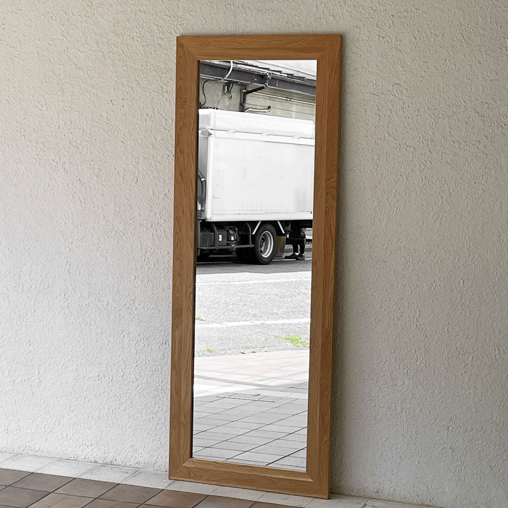  【用賀店】高野木工 TAKANO MOKKOU プレーンミラー PLANE MIRROR 69MEDIUM WHITE OAK オーク無垢材 姿見 全身鏡 H180cm ナチュラデザイン 定価￥66,000- 買取させていただきました。