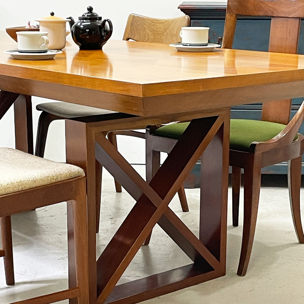 セレロ アルダメンティ SELLARO ARREDAMENTI SRL Le piazzeコレクション ダイニングテーブル 象嵌 抽斗1杯 ルカ・スカケッティ Luca Scacchetti W210cm イタリア ～木温の名残～