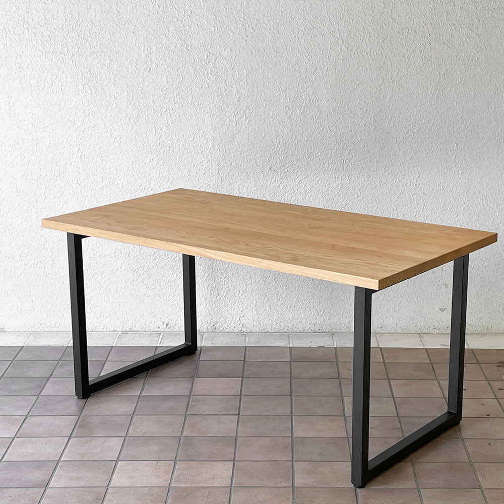  【用賀店】エム・ケー・マエダ MKマエダ ラマ RAMA アッシュ無垢集成材天板 × ロの字スチールレッグ ダイニングテーブル W150 モダンデザイン 工業系 買取させていただきました。