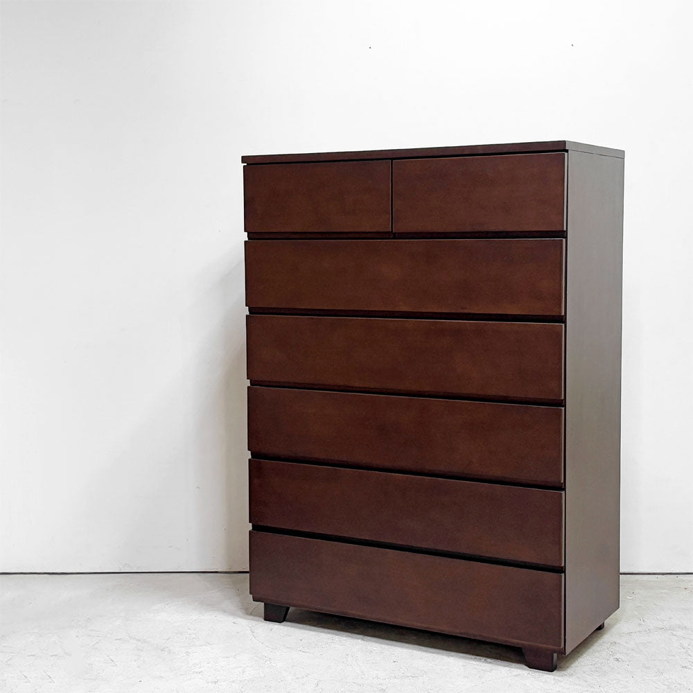 【祖師ヶ谷大蔵店】無印良品 MUJI 木製 チェスト 6段 7ドロワー W89㎝ バーチ材 ブラウン シンプルデザイン 廃盤 買取させていただきました。