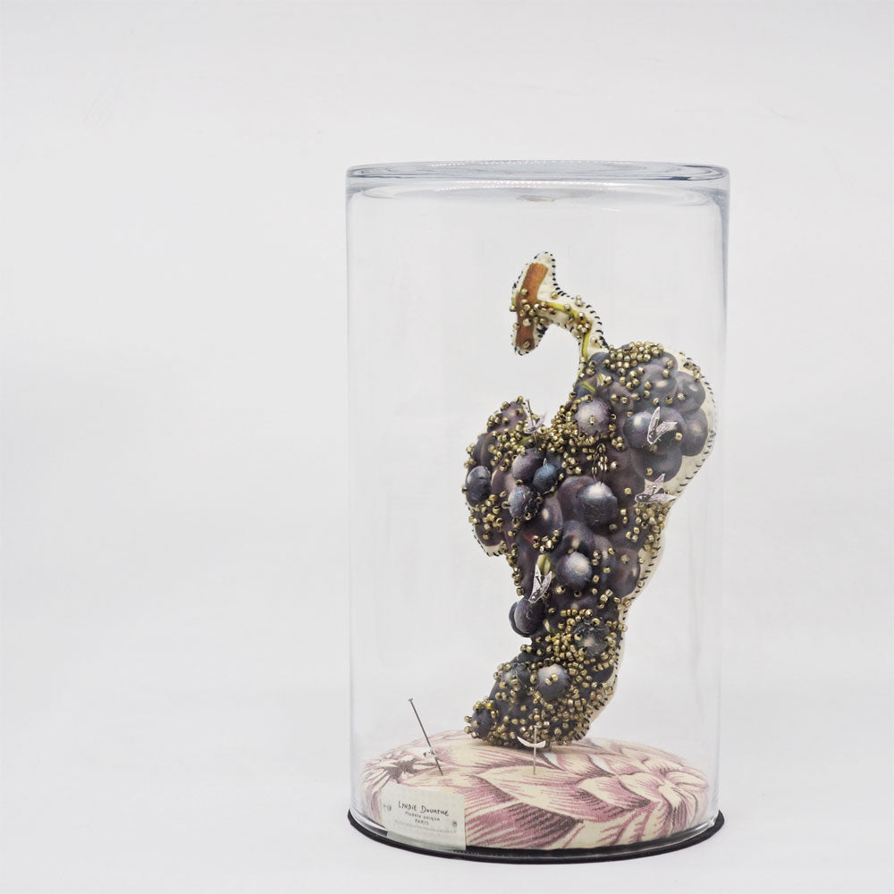 【祖師ヶ谷大蔵店】リンディ・ドゥルト Lyndie Dourthe ガラスドーム アートオブジェ ぶどう H20.5cm H.P.FRANCE取扱 買取させていただきました。