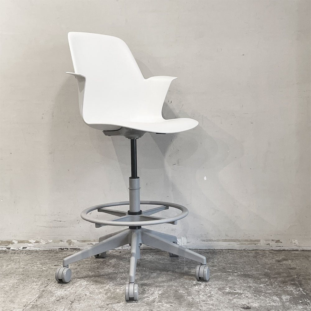 【自由が丘店】スチールケース Steelcase ノード ファイブスター スツール Node FIVE-STAR STOOL ハイチェア オフィスチェア キャスター製図チェア ホワイト 買取させていただきました。