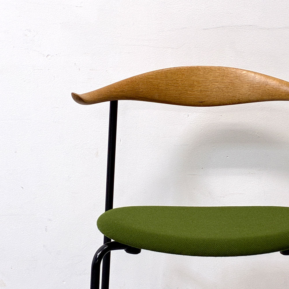 カールハンセン＆サン Carl Hansen & Son CH88P ダイニングチェア オーク材 グリーン ファブリック 座面張替済み ハンス J. ウェグナー デンマーク 北欧家具 ～静寂のクオリア～