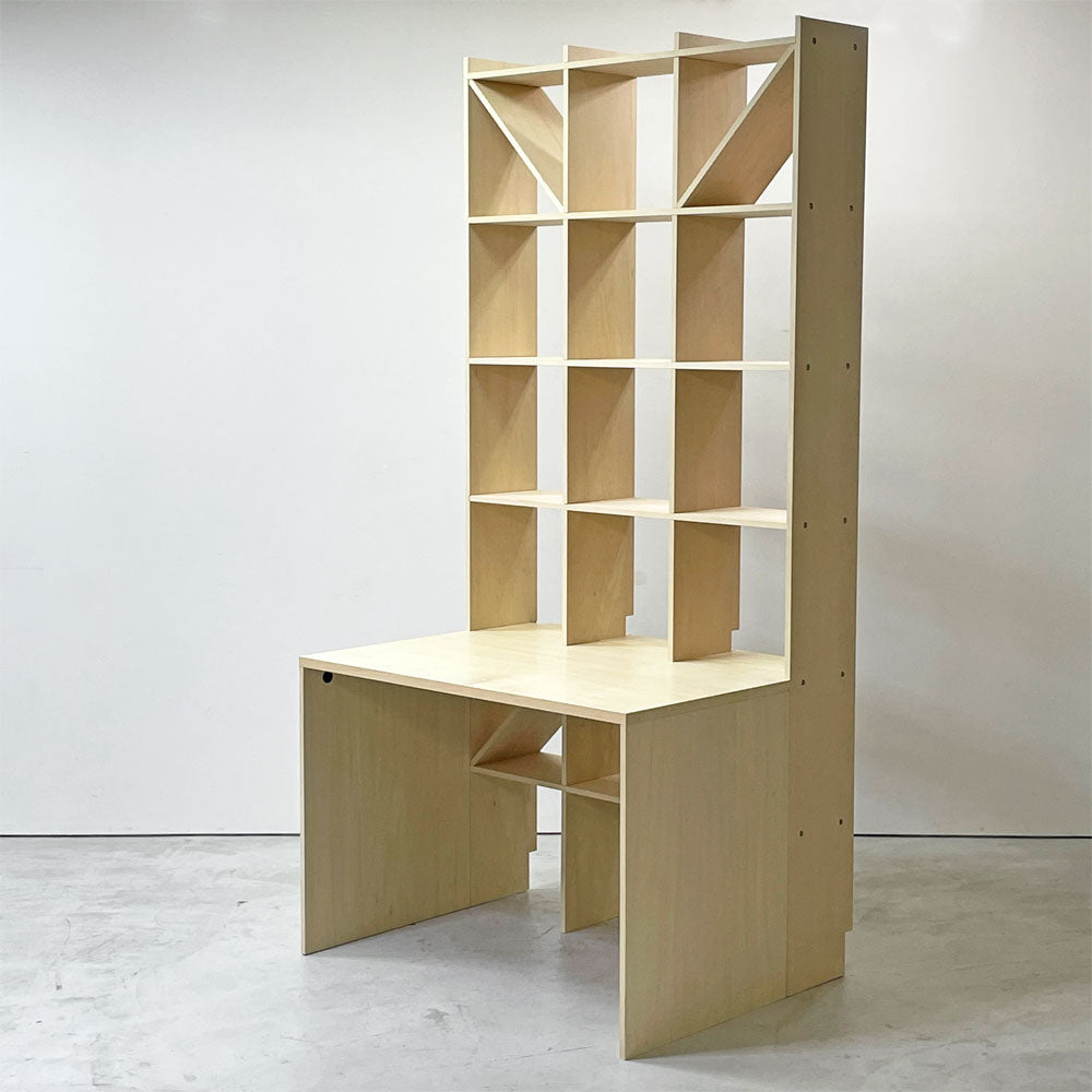 【祖師ヶ谷大蔵店】マルゲリータ margherita カウンター付き本棚 奥行250mm 縦6コマ×横3コマ 特注タイプ オープンシェルフ 書棚 シナ材 店舗什器 ミニマル W103cm 買取させていただきました。