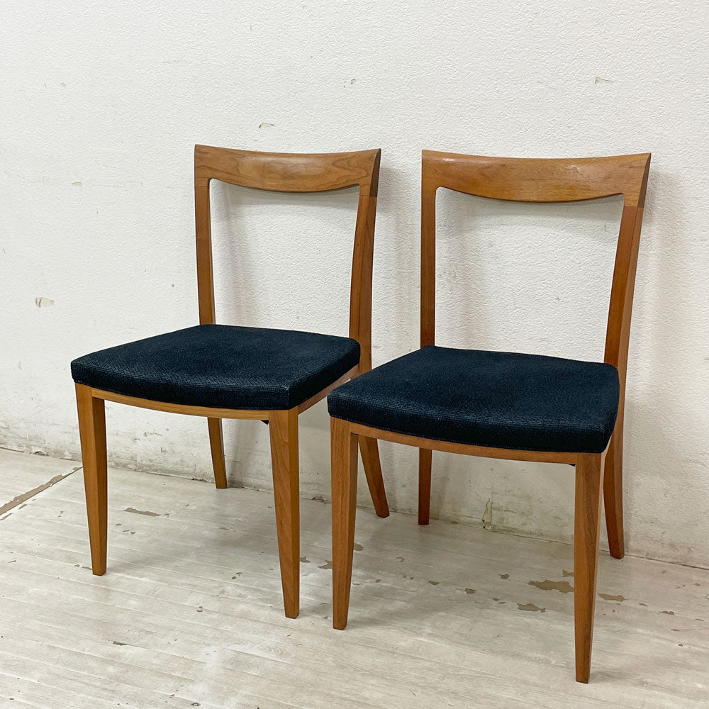 【祖師ヶ谷大蔵店】 リッツウェル Ritzwell カレッツァ CAREZZA ダイニングチェア ウォールナット ファブリック 2脚 買取させていただきました。