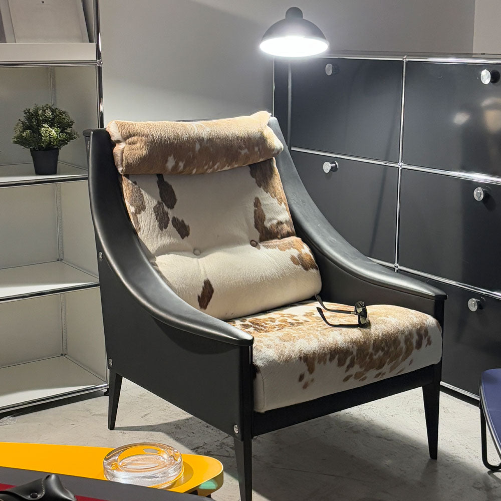 ポルトローナフラウ Poltrona Frau デッザ Dezza ローバック アームチェア ハラコ カウスキン 本革 ジオ・ポンティ イタリアモダン ～浮遊する野生～