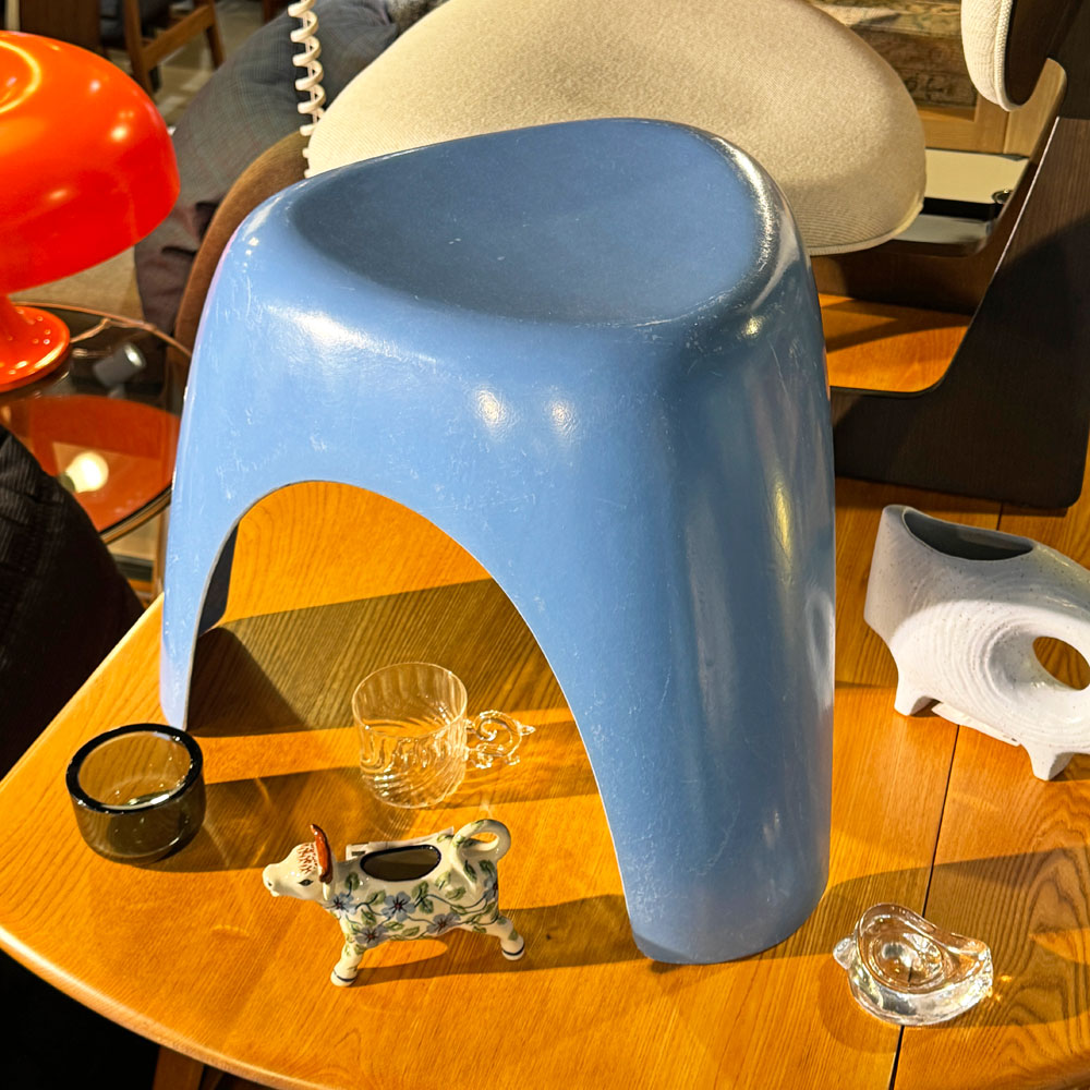 コトブキ kotobuki エレファントスツール Elephant Stool FRP製 柳宗理 ブルー ビンテージ ミッドセンチュリー 希少～プラスチック時代の珍獣～