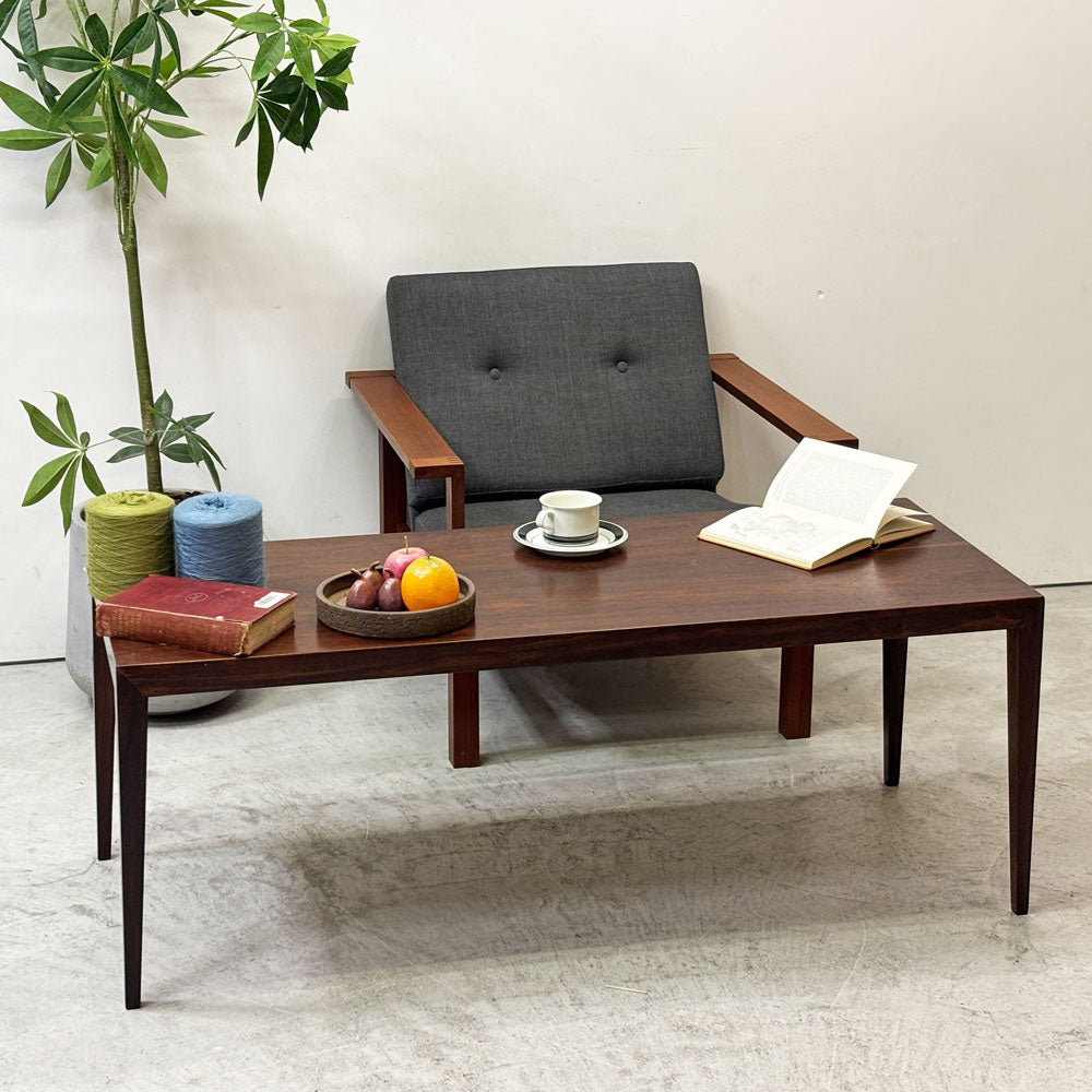 ハスレヴ HASLEV コーヒーテーブル ローズウッド W126cm セヴェリン・ハンセン Severin Hansen ローズウッド材 北欧ビンテージ ～収束のモダリティ～