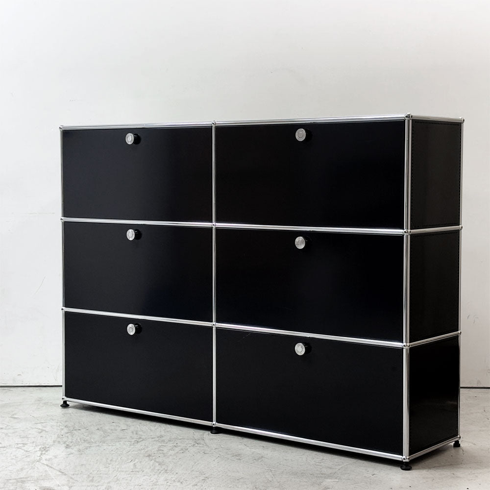 【祖師ヶ谷大蔵店】ユーエスエムハラー USMハラー USM Haller モジュラーファニチャー キャビネット シェルフ 2列3段 ドロップダウンドア×4 ドロワー×2 グラファイトブラック 買取させていただきました。