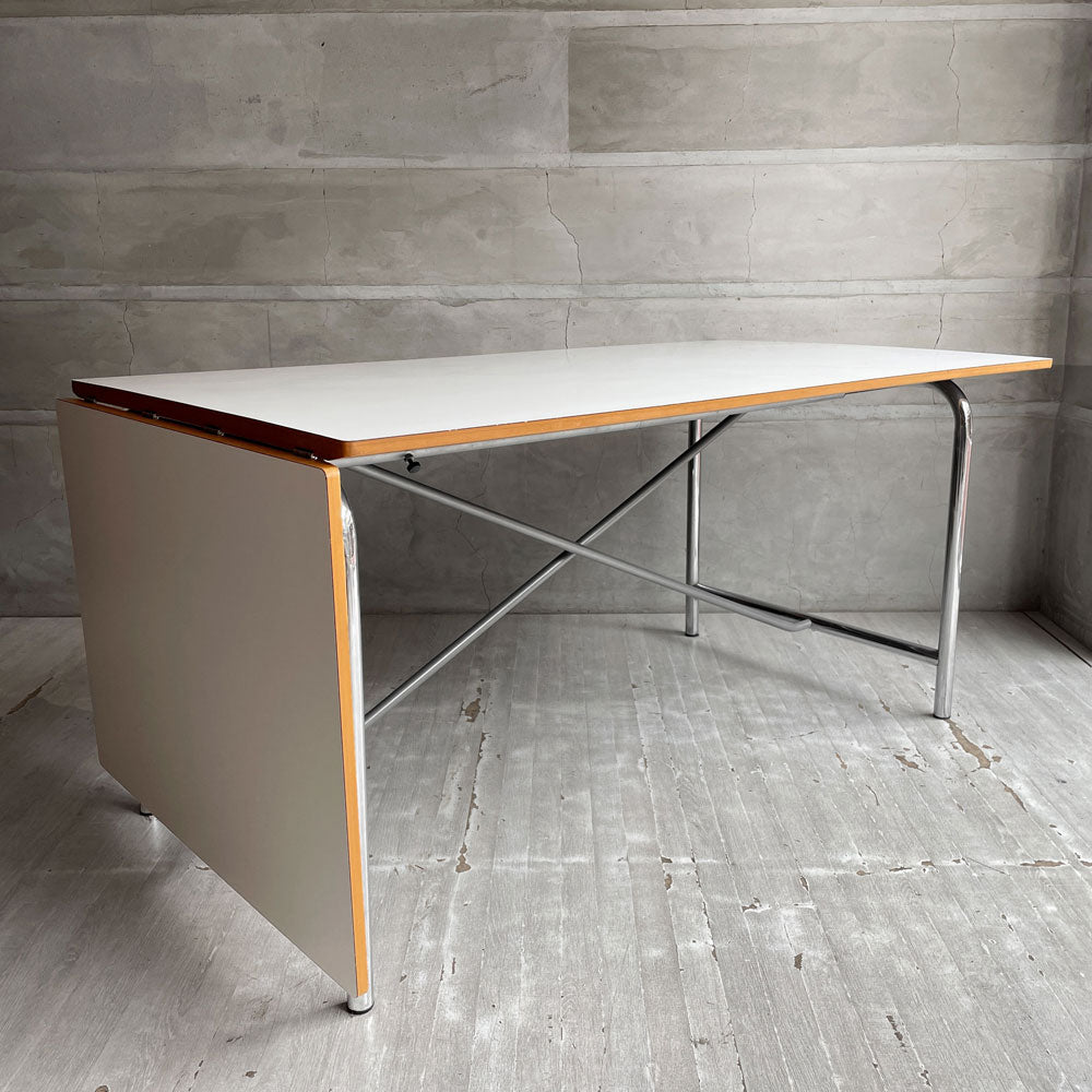 イノベーター innovator エイブルフラップテーブル able flap table ダイニングテーブル ワークデスク エクステンション 伸長式 メラミントップ ホワイト スウェーデン 廃番～白と銀とスライド～