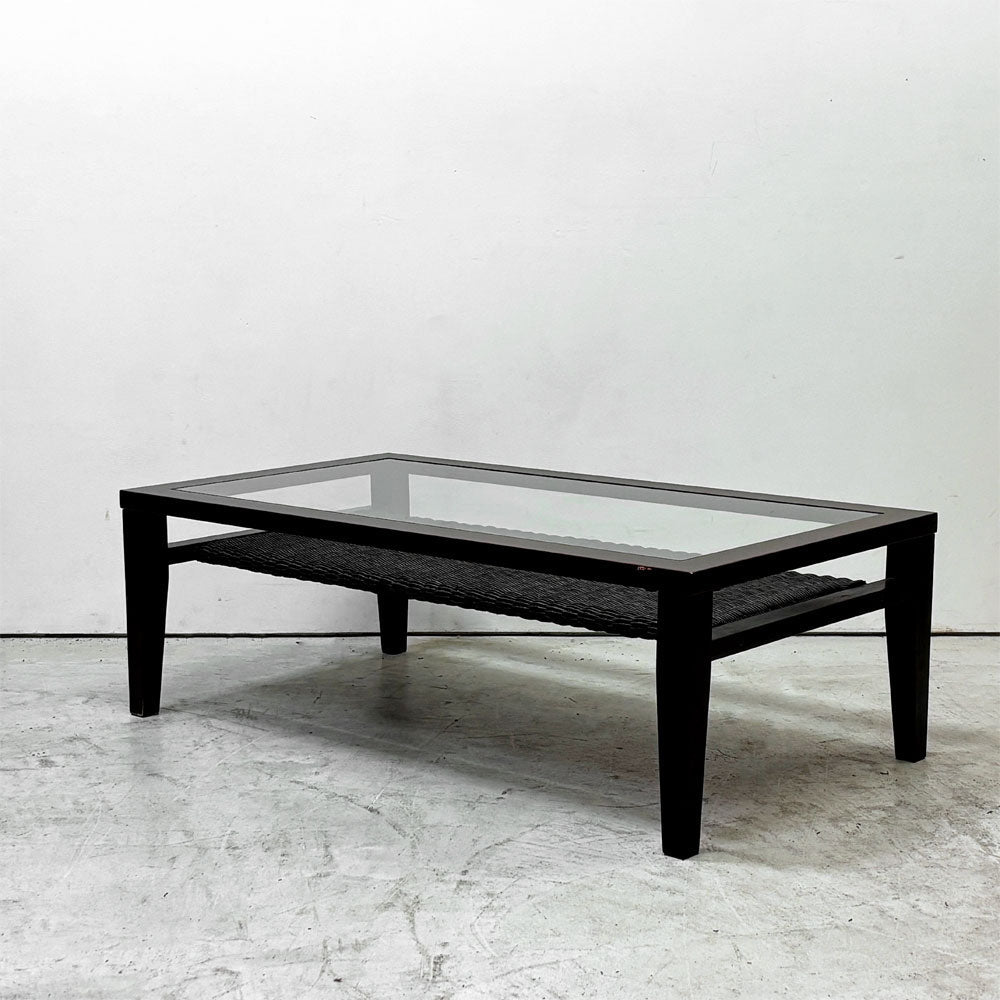 【祖師ヶ谷大蔵店】エーフラット a.flat ケイローテーブル KEI low table センターテーブル ガラス天板 ラタン ラバーウッド 定価￥52,360- 買取させていただきました。