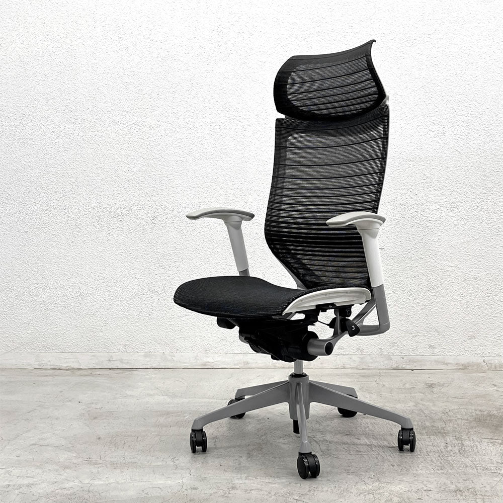 【登戸BASE EC店】オカムラ okamura バロンチェア Baron Chair CP87BW エクストラハイバック オフィスチェア 固定ヘッドレスト ポリッシュフレーム アジャストアーム ジョルジェット・ジウジアーロ 買取させていただきました。