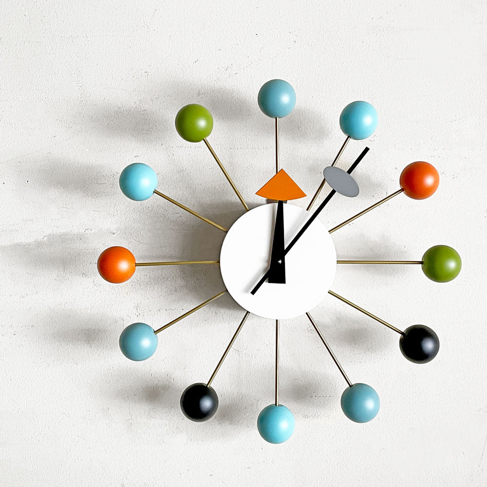【自由が丘店】ヴィトラ vitra ボールクロック Ball Clock マルチカラー ウォールクロック 掛け時計 クオーツ式 33cm ジョージ・ネルソン 箱付 新品未使用 ■ 買取させていただきました。