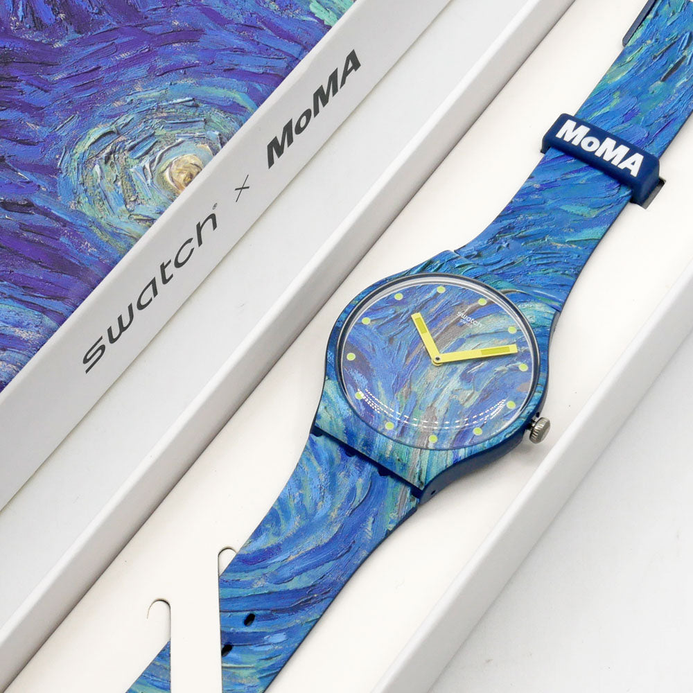 【祖師ヶ谷大蔵店】スウォッチ Swatch x MoMA ザ・スターリー・ナイト THE STARRY NIGHT BY VINCENT VAN GOGH 腕時計 SUOZ335 2021年 箱付 買取させていただきました。