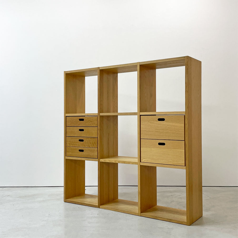 【祖師ヶ谷大蔵店】無印良品 MUJI スタッキングシェルフ オープンシェルフ ディスプレイラック 3段3列 オーク材 スタッキングチェスト付き 参考定価52,880- 買取させていただきました。