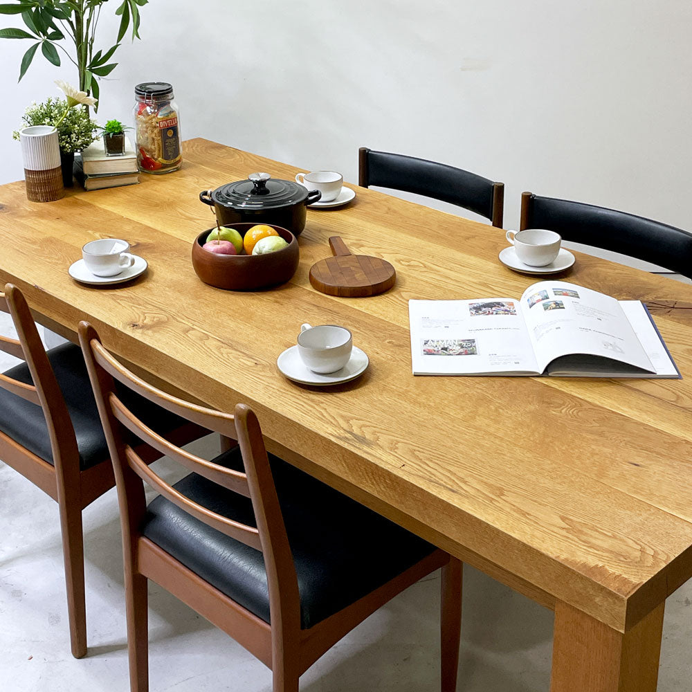 トラックファニチャー TRUCK FURNITURE OAK TABLE ダイニングテーブル ホワイトオーク無垢材 W200cm 定価約￥484,000- ～王よ・・・～