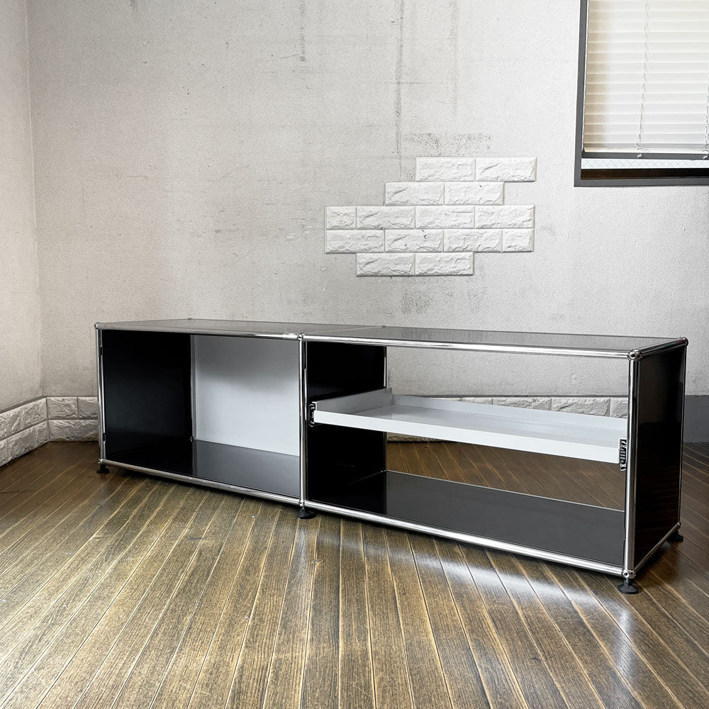 【経堂店】ユーエスエムハラー USMハラー USM Haller モジュラーファニチャー ローボード AVボード エクステンションシェルフ バックパネル1枚 2列1段 モノクロカラー スイス 買取させていただきました。