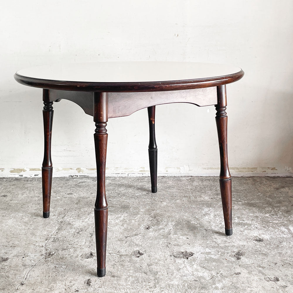 【自由が丘店】ジャパンビンテージ Japan Vintage ダイニングテーブル ラウンド メラミントップ レトロ 古道具 古家具 買取させていただきました。
