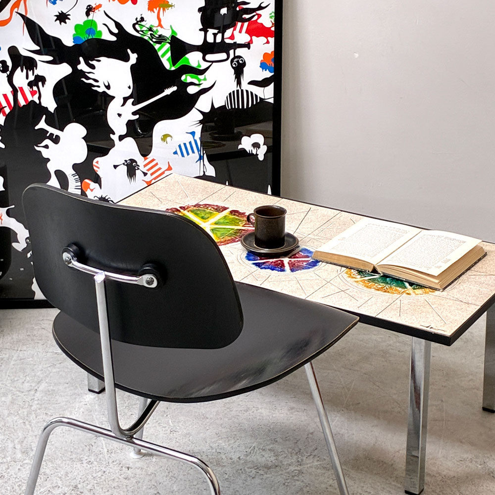 ハーマンミラー Herman Miller DCM ダイニングチェア プライウッドチェア エボニー ブラックカラー メタルレッグ C&R イームズ ～鉄線のアルケミー～