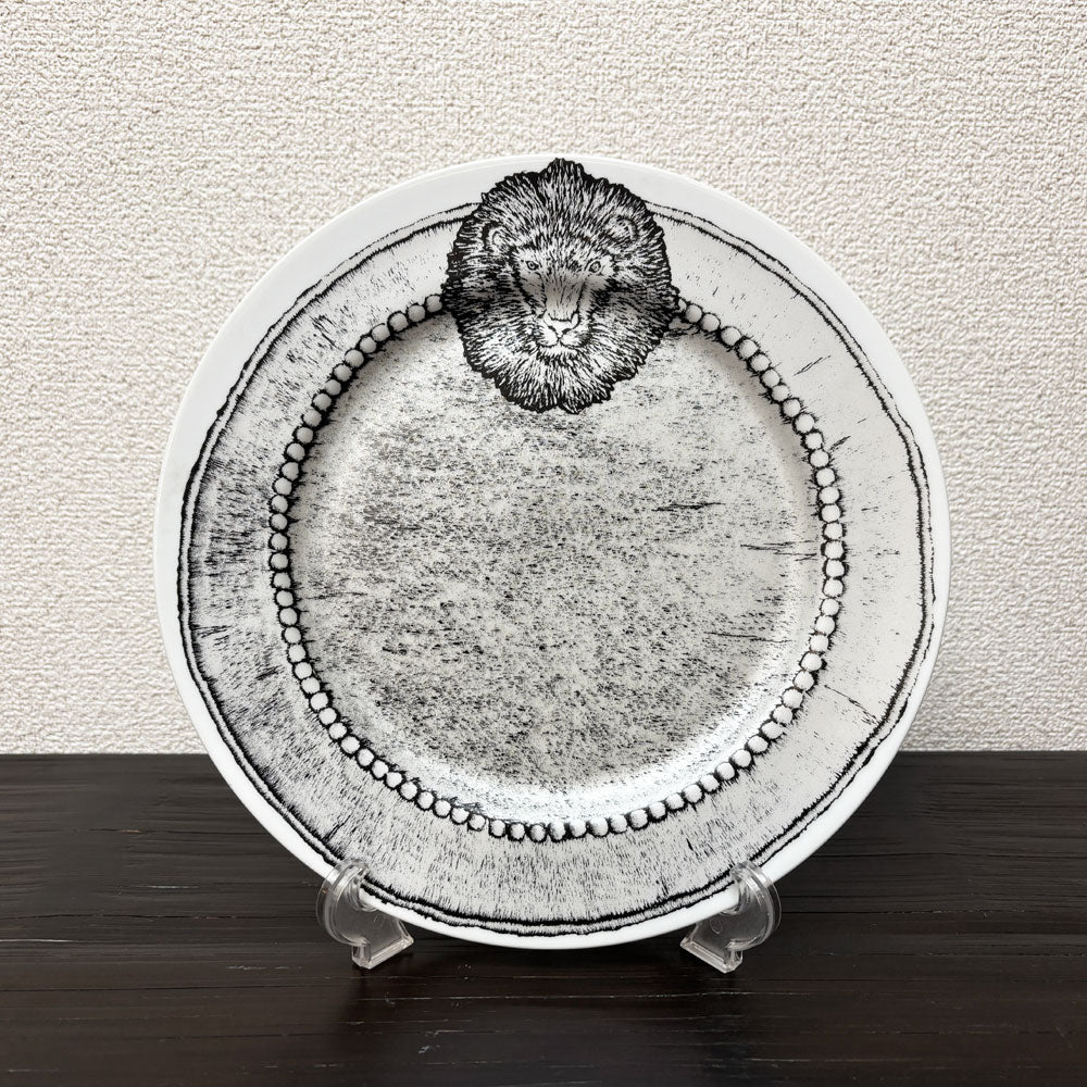 【経堂店】ママカロン ma.macaron ライオンのお皿(刺繍) の転写 プレート 26.5cm ディナープレート 大皿 磁器 現代作家 買取させていただきました。