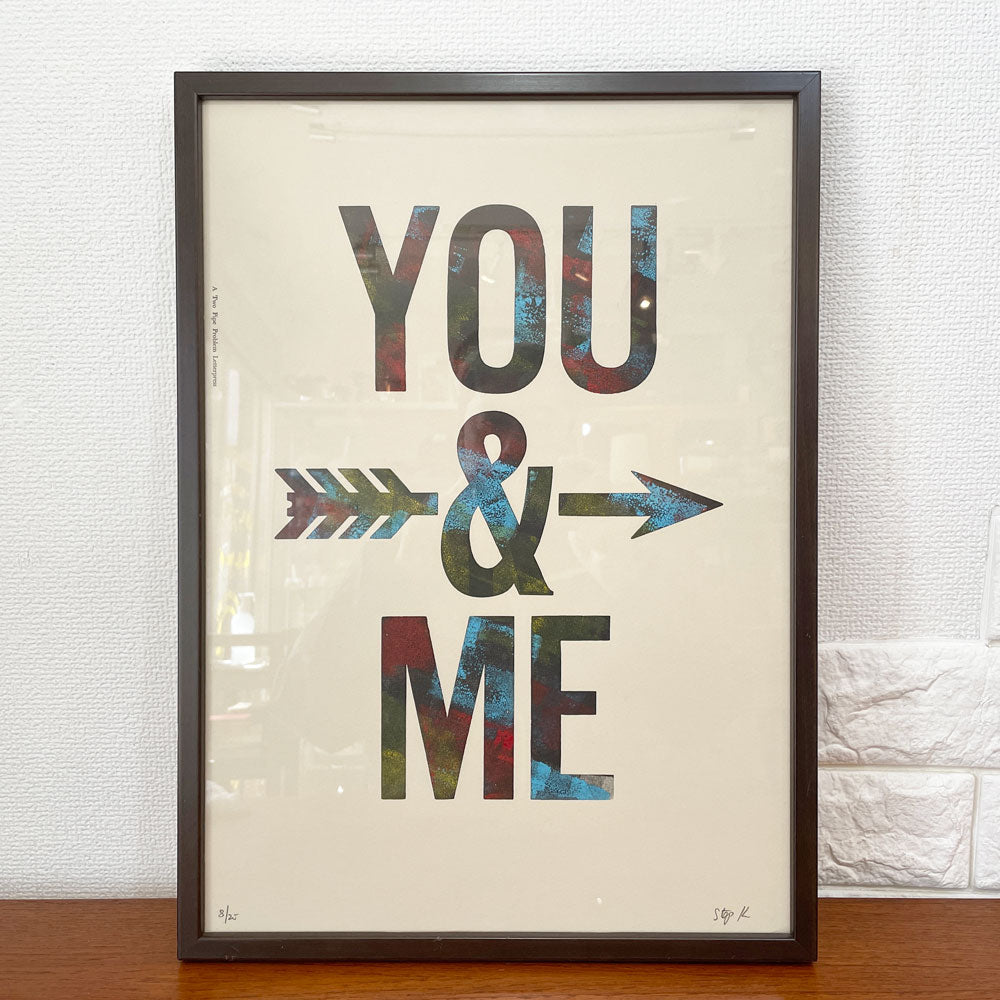 【経堂店】ア・トゥー・パイプ・プロブレム・レタープレス A TWO PIPE PROBLEM LETTERPRESS ポスター YOU & ME Lサイズ 額装品 買取させていただきました。