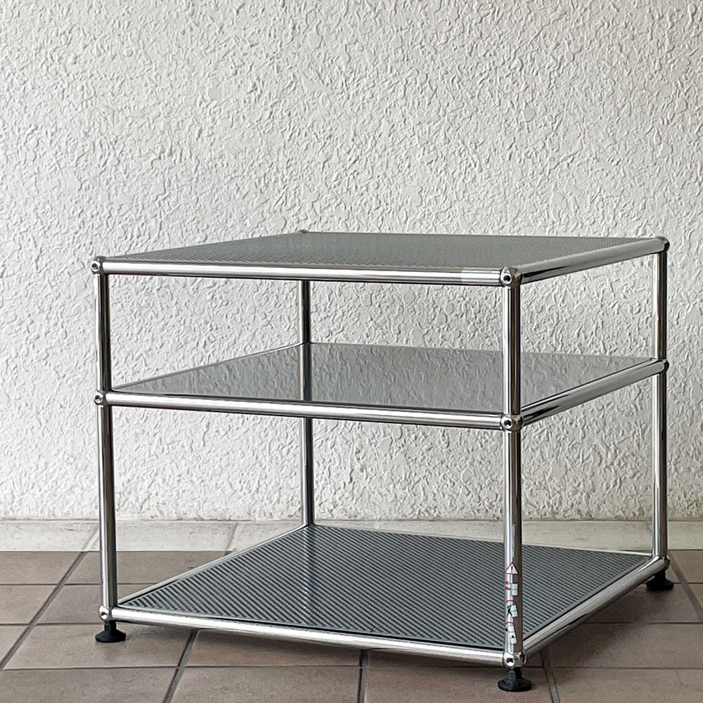 【用賀店】ユーエスエムハラー USM Haller モジュラーファニチャー Modular Furniture 1列3段 オープンシェルフ ディスプレイラック w52.5×D52.5×44.5cm グレー モダンデザイン スイス 参考価格83,056円 買取させていただきました。