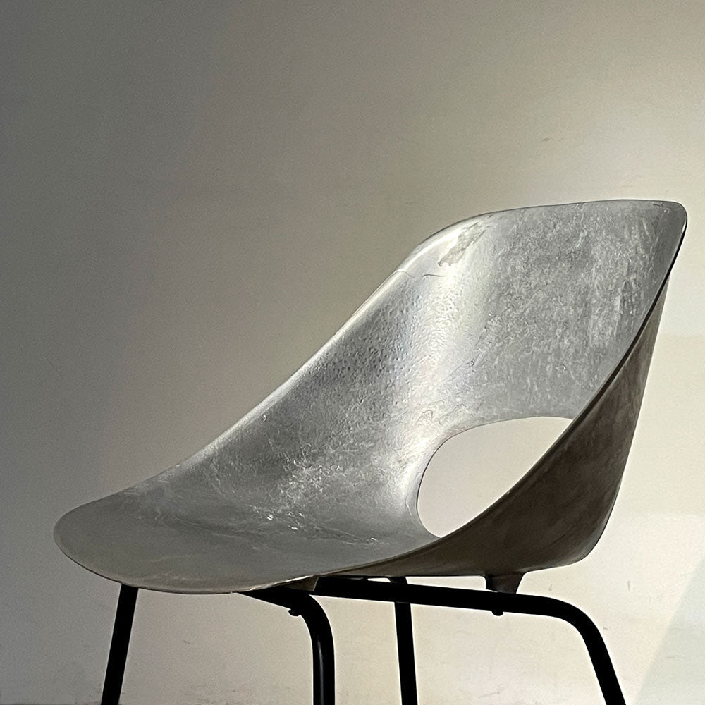 シュタイナー Steiner チューリップチェア Tulip Chair アルミキャスト製 ピエール・ガーリッシュ Pierre Guariche フランス ビンテージ 希少 ～銀殻のペタル～