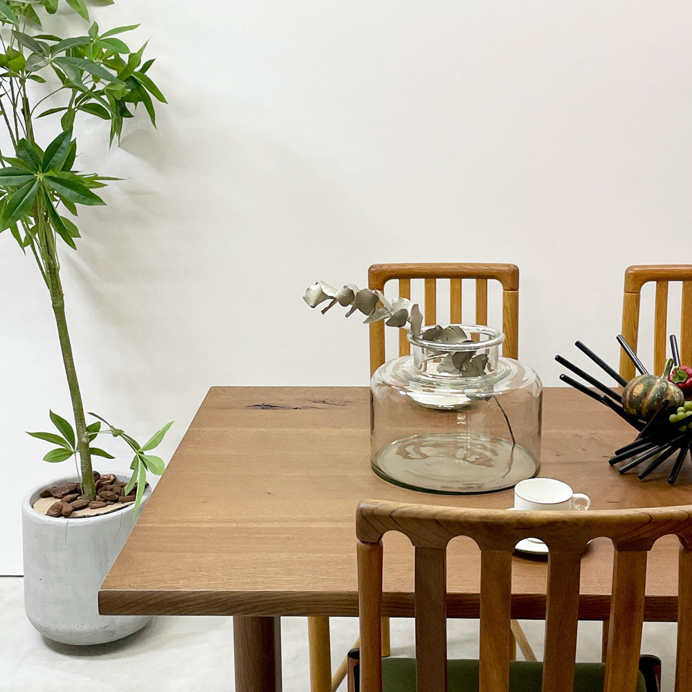 飛騨産業 HIDA 森のことば ダイニングテーブル ホワイトオーク無垢材 DUカラー W145cm 佐々木 敏光 ～100年後の木魂～