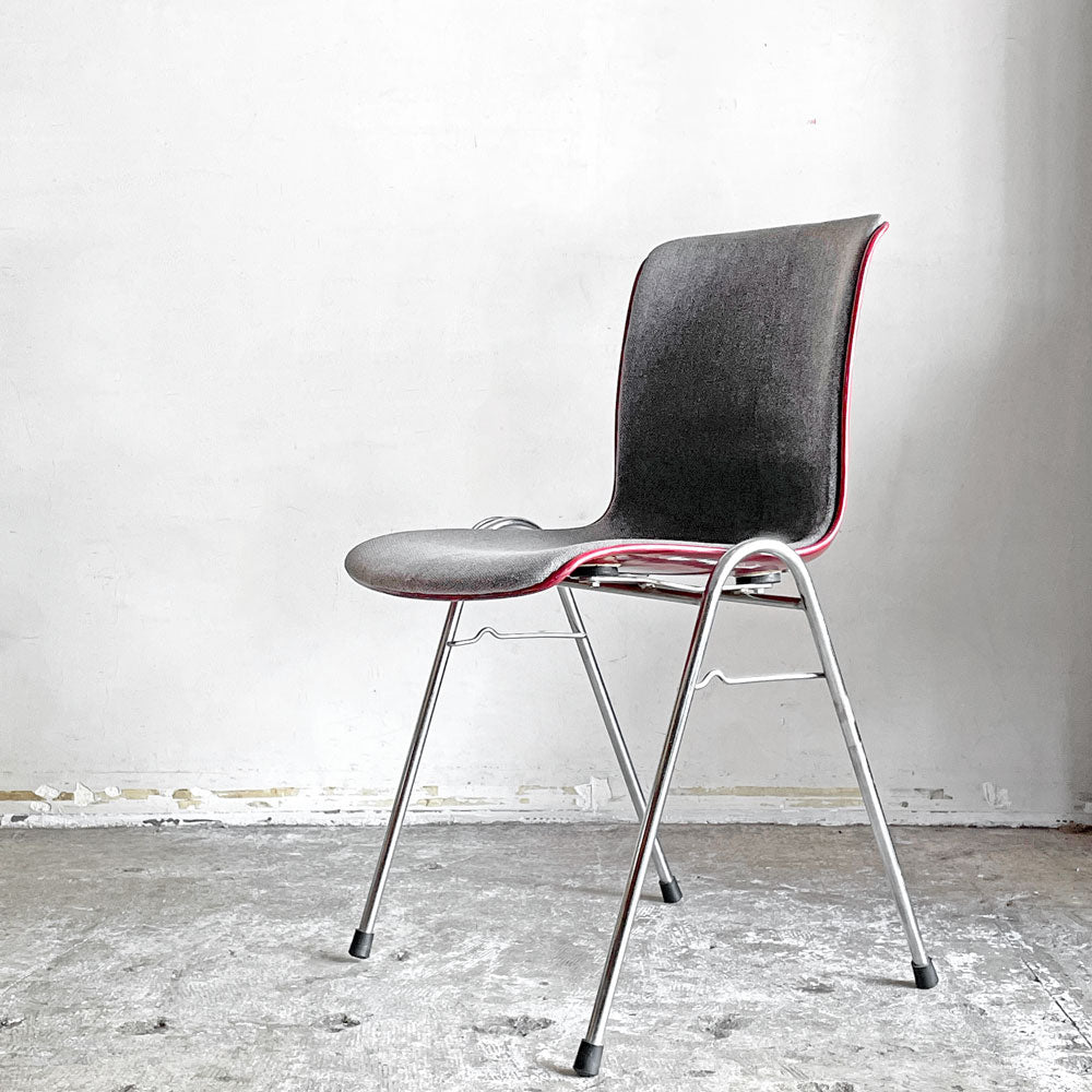 【自由が丘店】コトブキ KOTOBUKI 柳宗理 FRP サイドチェア 別注 レッドシェル グレーファブリック スタッキングベース Highタイプ ジャパニーズミッドセンチュリー ビンテージ 買取させていただきました。
