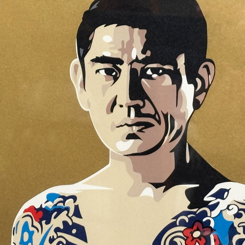 コンラッドリーチ CONRAD LEACH 高倉健 シルクスクリーン アートフレーム ポスター ポップアート 希少 50×80cm(スクリーンサイズ) 額装品 他多数 ～不器用な眼差し～