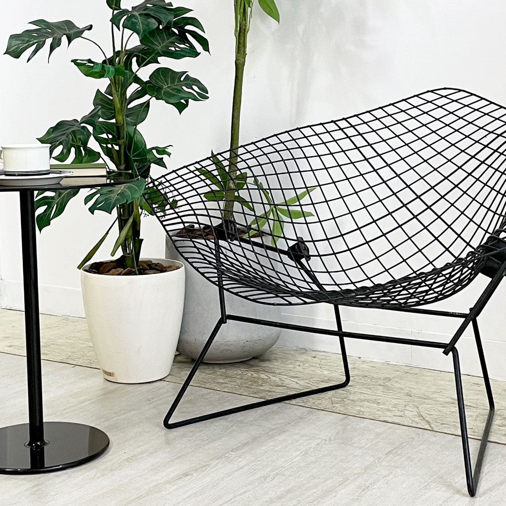 ノル Knoll ビンテージ ダイヤモンドチェア Diamond Chair ラージ ハリー ベルトイア Harry Bertoia ブラック ミッドセンチュリー 名作 ～深い霧の小路～