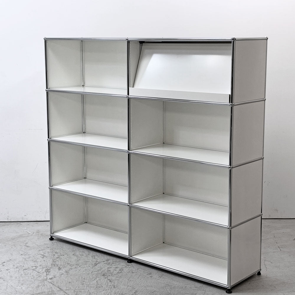 【祖師ヶ谷大蔵店】ユーエスエムハラー USMハラー USM Haller モジュラーファニチャー キャビネット2列4段 マガジンラック付 W153cm ピュアホワイト 買取させていただきました。