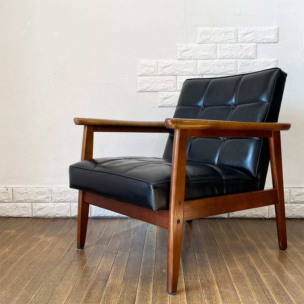 【経堂店】カリモク karimoku Kチェア 1シーター 1人掛け ソファ スタンダードブラック レトロモダン ジャパニーズミッドセンチュリー オールドカリモク 買取させていただきました。